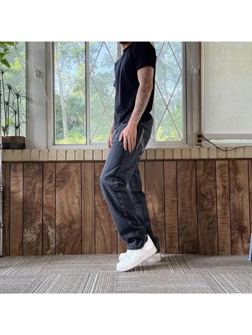 premium straight y2k denim.